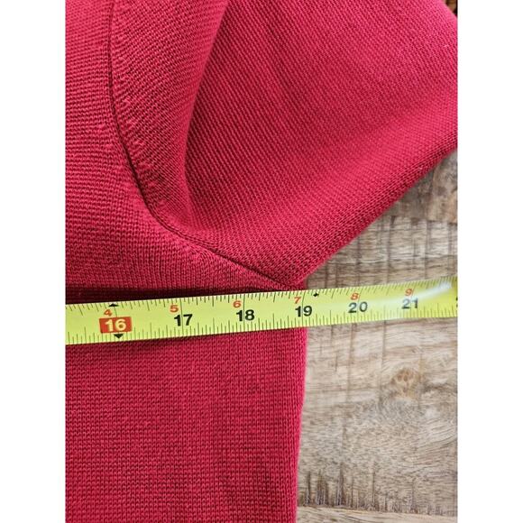 Talbots Red & Navy Blue Cardigan Sweater Womens Size M Preppy Nautical - Picture 8 of 9